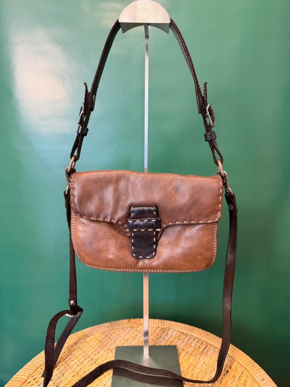 Vintage Caterina Lucchi Leather Crossbody Bag